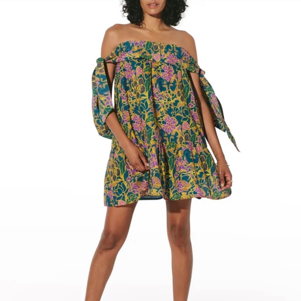 Cleobella Violette Mini Dress in Teal